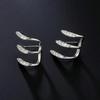1 Pair, Silver Women's Claw Shaped Earring Set, Super Sparkling Synthetic Material, Dazzling, Exquisite and Lovely, Luxurious and Elegant