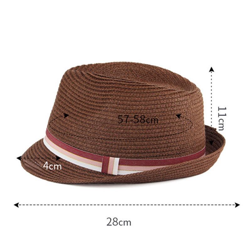 Мужская женская соломенная шляпа Fedora в панамском стиле, летняя шляпа 56-58 см