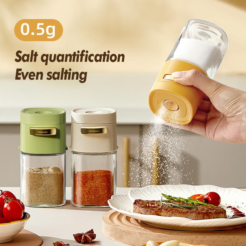 Кухонная бутылка для соли, стеклянная герметичная влагостойкая банка для приправ, многоцелевая коробка для приправ на открытом воздухе, регулируемая
