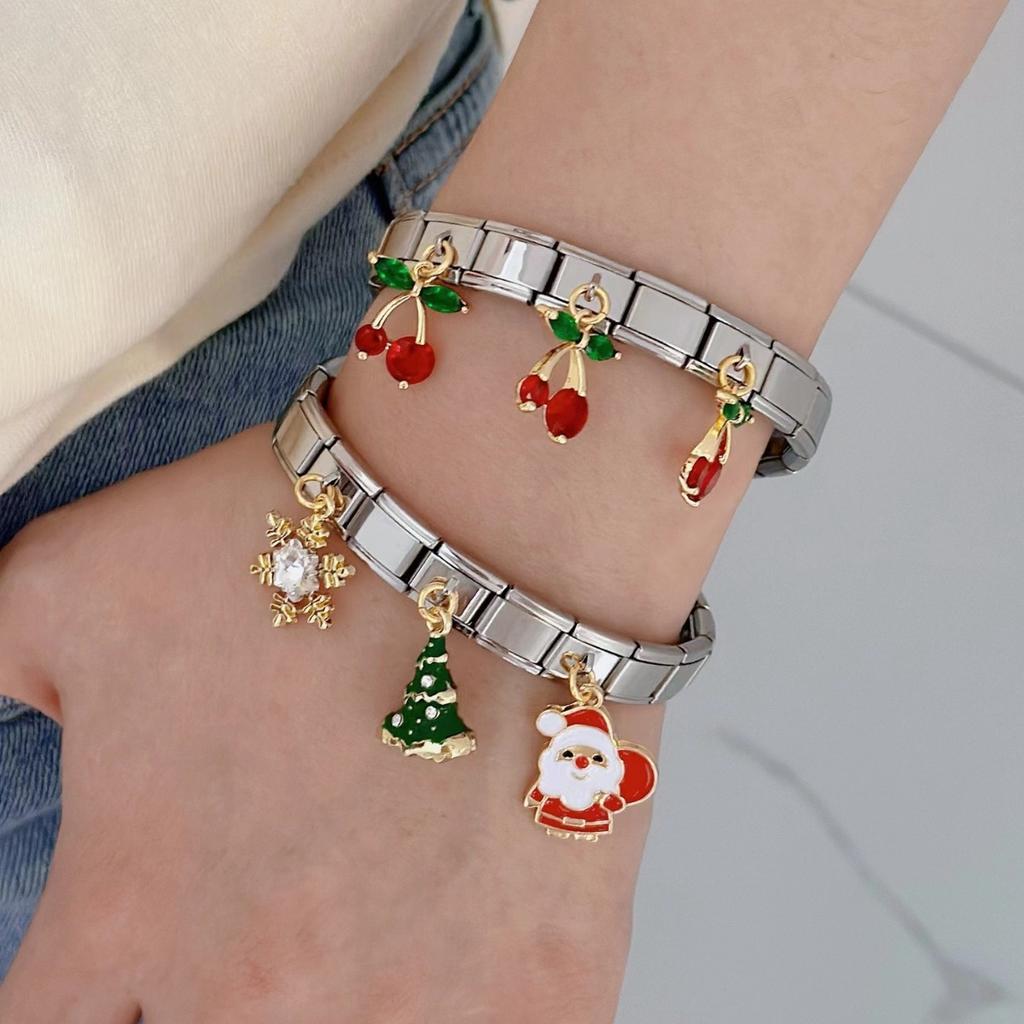 Fashion Hot-Selling Fruit Cherry Bracelet Fashion Creative Christmas Element Personalized Bracelet