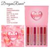 Matte Lip Gloss Set 6 Color Lipstick Smooth and Lasting Display Lip Gloss Waterproof Moisturizing Lipstick Holiday Gift Box Set
