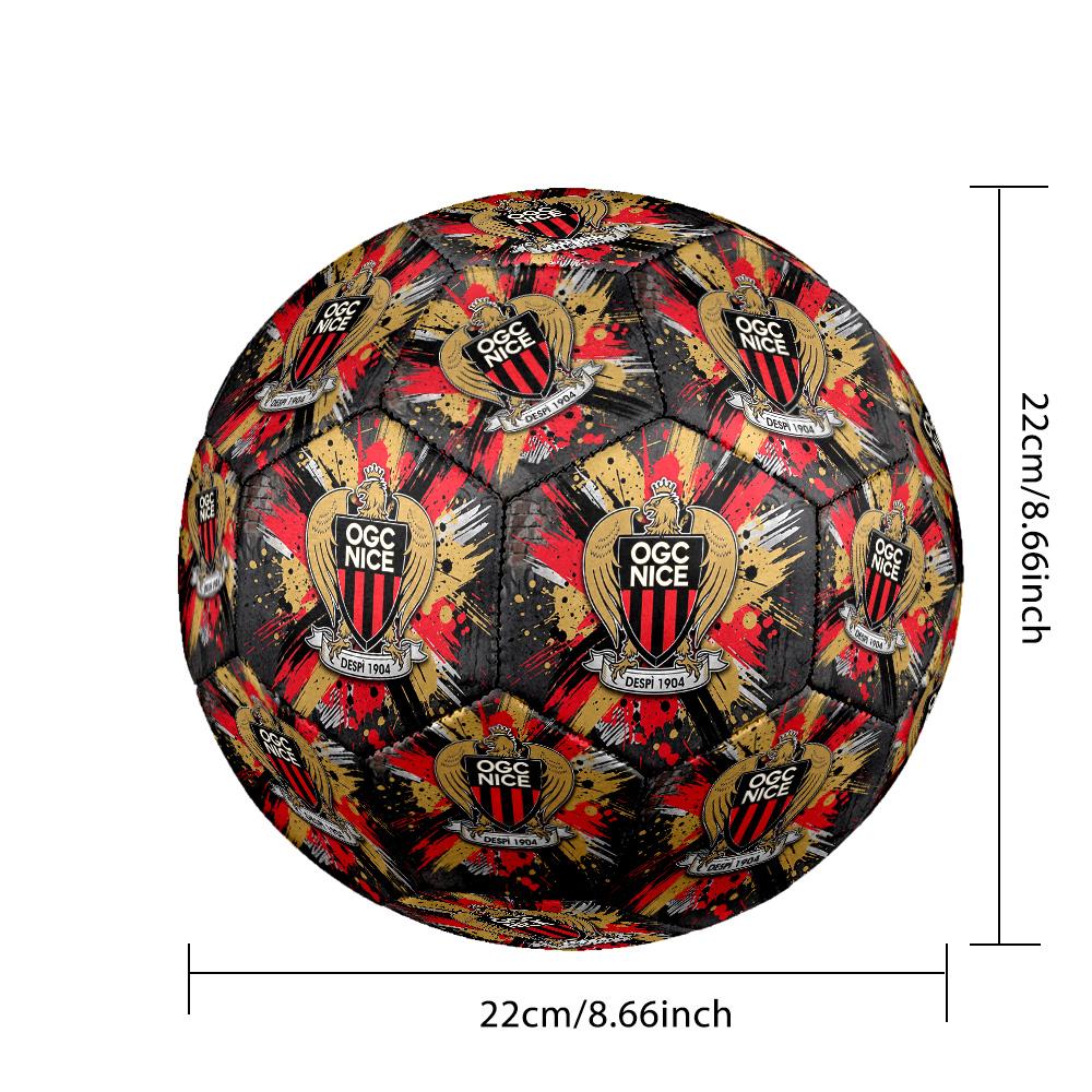 Футбольный мяч OGC Nice FC, размер 5, стандартный, прочный, для тренировок и матчей, для взрослых, для занятий спортом на открытом воздухе