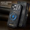 CaseMe Магнитный кожаный чехол-книжка для телефона iPhone 17 Pro Max 17 Air 16 16E 15 Plus 14 13 12 11 XS X XR SE 2022 Кошелек на молнии Задняя крышка с держателем для карт Coque