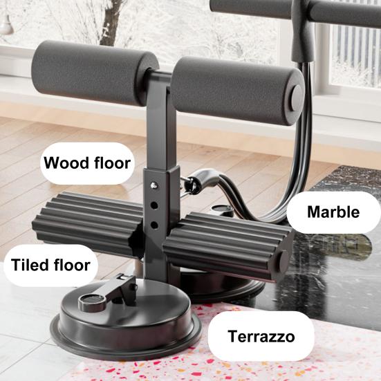 Sit Up Bar с мощными присосками, эспандер, регулируемый напольный держатель для скручиваний, удобный для использования на полу, вспомогательное устройство для скручиваний