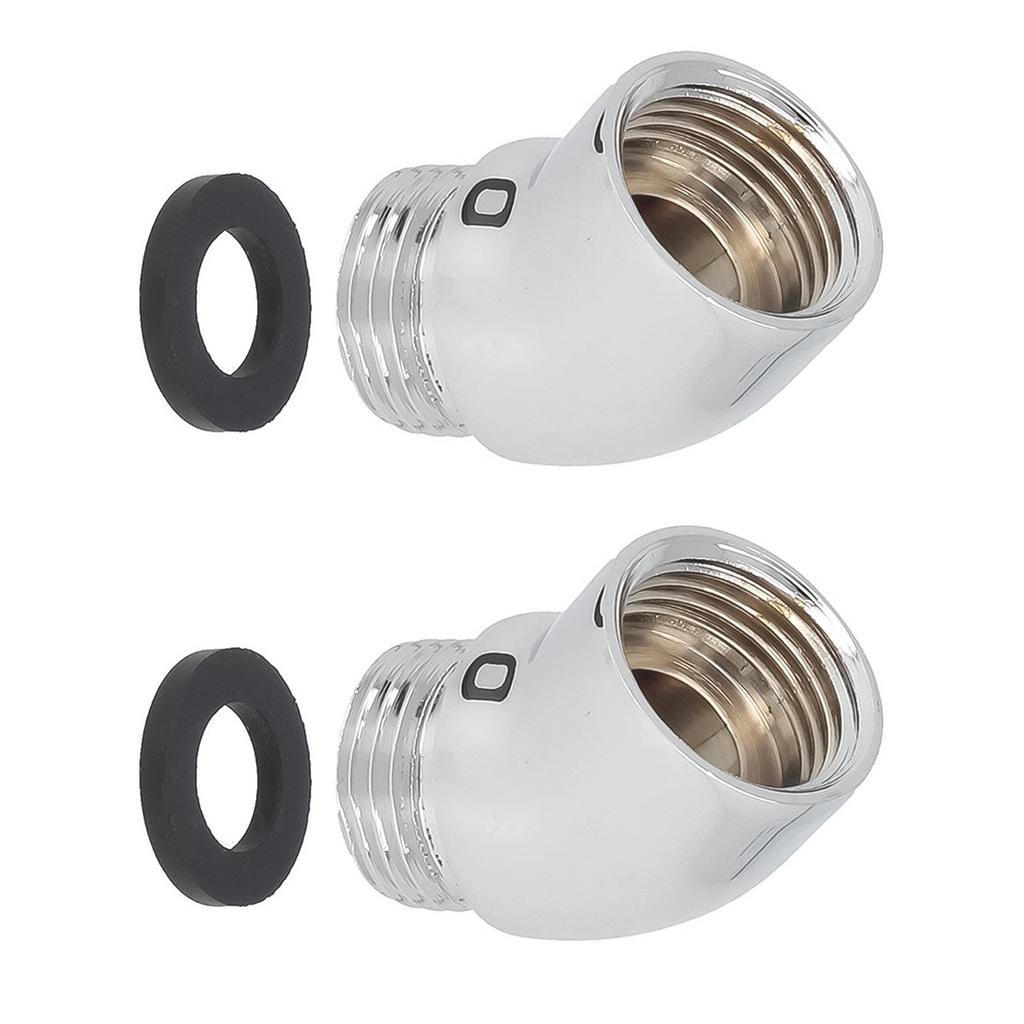 Upgrades Shower Hose Elbow Connector 145 Degree Pipe Adapter Shower Arm Extension Adapter for Extended Reach In Bath