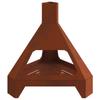 Fire Pit Brown 50 x 43 x 52 cm Weatherproof Steel