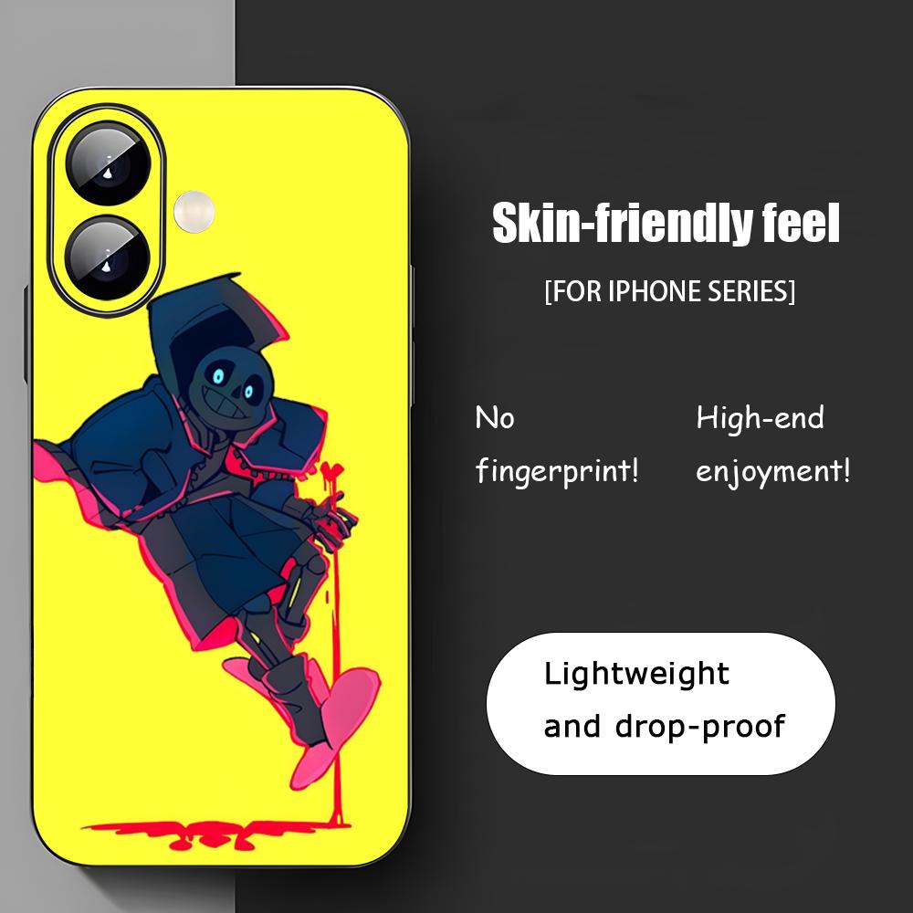 Популярная Пиксельная Игра Undertale Чехол для Телефона Для iPhone 16 15 14 13 12 11 X XR XS 8 Plus Mini Pro Max Мягкий черный Ударопрочный Чехол
