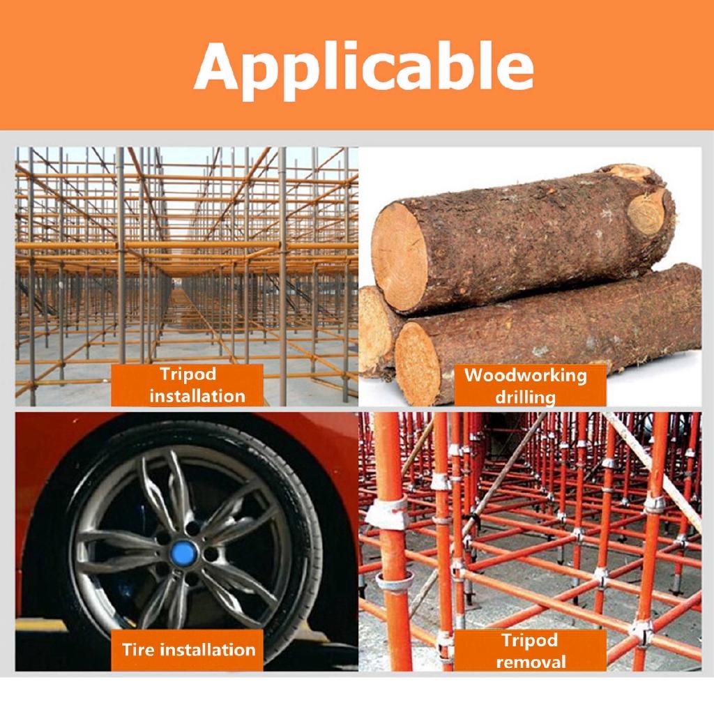 Электрический аккумуляторный ударный гайковерт 530 Нм Мощный гайковерт Головка 1/2 дюйма Накидной гаечный ключ Электроинструмент 19800 мАч 158 ВФ