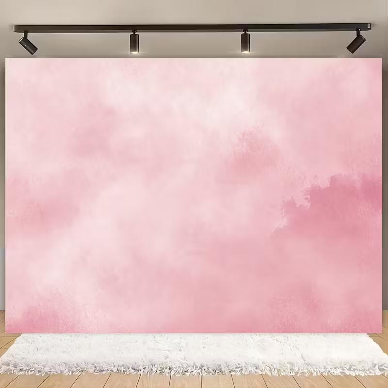 2D Pink Watercolor Backdrop, Large 230x180cm, for Baby Shower, Birthday Party & Wedding Photo Shoot