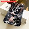 2DFlat Elegant Black Lace Dress Anime Girl Phone Case All inclusive film hard phone case, compatible with iPhone 18 Pro Max 17 16 15 14 13 12 11