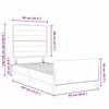 Bed Frame with Headboard Dark Brown 90 x 190 cm Fabric