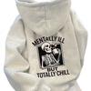 American Streetwear Hoodie Men Women White Gray Fleece Loose Print Couple Top Fall Winter