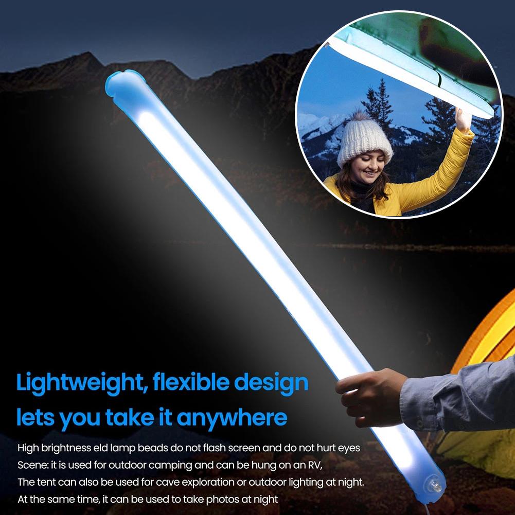 New LED Light Inflatable Foldable Portable Travel Multi-color Selection USB Powered Dimmer LED Camping Light Outdoor Tent Lamp