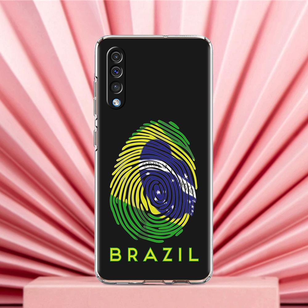 Чехол для телефона Samsung A56 A36 A26 A24 A16 A14 A12 A32 A50 A70 A20E A22 A40 A34 A54 A42 A52 5G A04s A06 Чехол Большой Флаг Бразилии