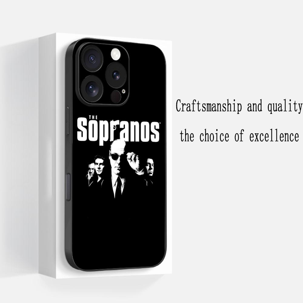 Чехол для телефона с классическим постером к фильму «Клан Сопрано» Для iPhone 17 16 e 15 14 13 12 Plus Mini Pro Max Мягкий черный Ударопрочный чехол