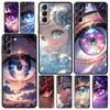 Мультяшный милый арт глаза Чехол для телефона Для Samsung Galaxy S24 S23 Ultra S22 S21 S20 FE 5G S10 S10E S9 Plus S8 Силиконовый черный чехол