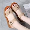 Beef Tendon Sole Sandals Women's Summer New Korean Version Versatile Flat Heel Women's Shoes Student Shoes Soft Sole Pregnant Women's Mother Shoes