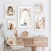Modern Posters Canvas Painting Moroccan Mosque Building Arch Door Wall Art Print Picture Living Room Interior Home Decorative