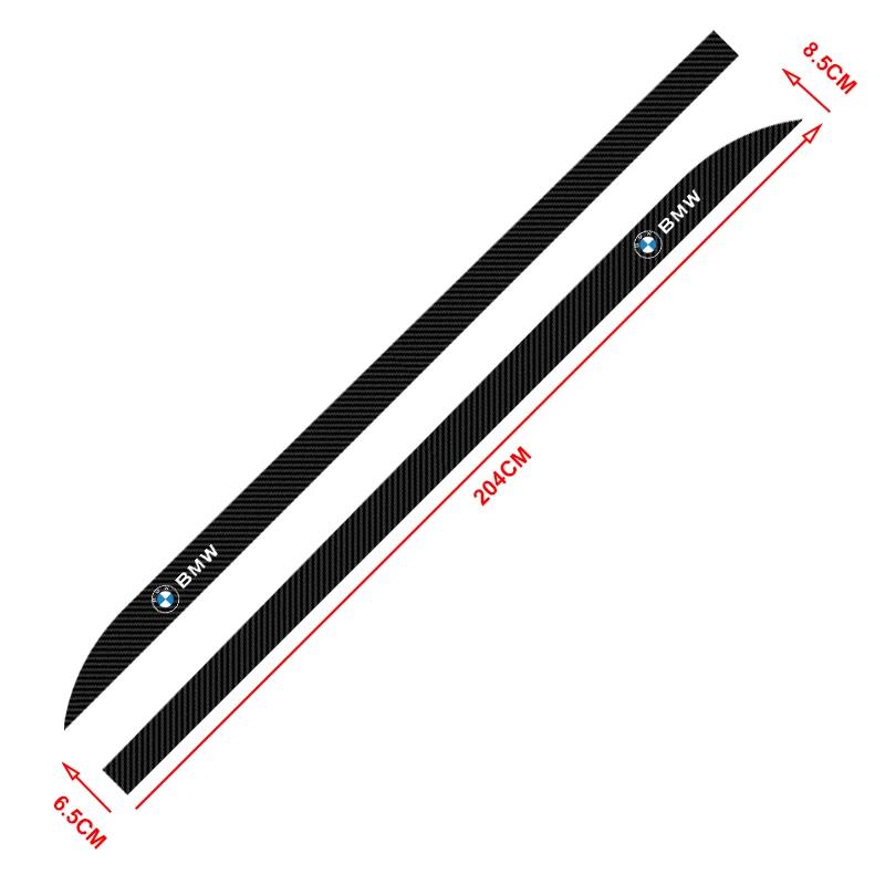 Carbon Fiber Texture Door Sill Sticker, Anti-Scratch Side Skirt Body Protector Decal Compatible with BMW E36 E64 E85 E60 F10 F30 DJ1
