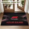 Crystal Velvet Square Rug Custom NameF1 Pattern Non Slip Home Floor Decor Rug