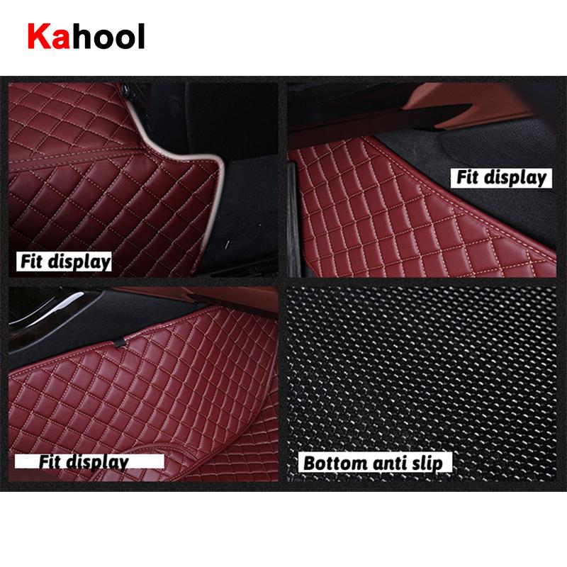 KAHOOL Custom Car Floor Mats For Mitsubishi Pajero V73 V77 V93 V97 Auto Carpets Foot Coche Accessorie