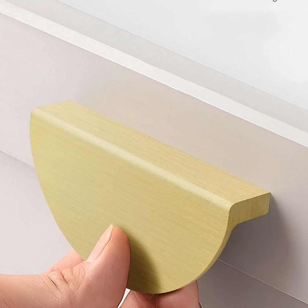 Aluminum Alloy Cabinet Door Knobs Semicircle Drawer Pull Handles New Half Moon Handle Wardrobe