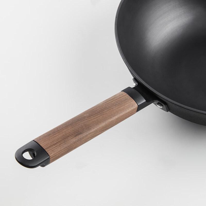 IKEA WADDAREN Cast Iron Wok with Lid, 32cm
