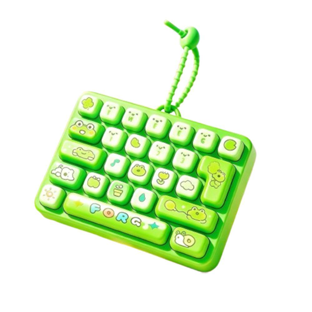 Cute Design Decompression Button Toy 26 Key Keyboard Keychain Accessories Gift