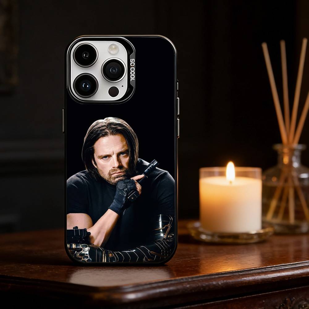Actor S-Sebastian Stan Phone Case For iPhone 17,16,15,14,13,12,11,Pro Max,Plus Candy Silver Cover