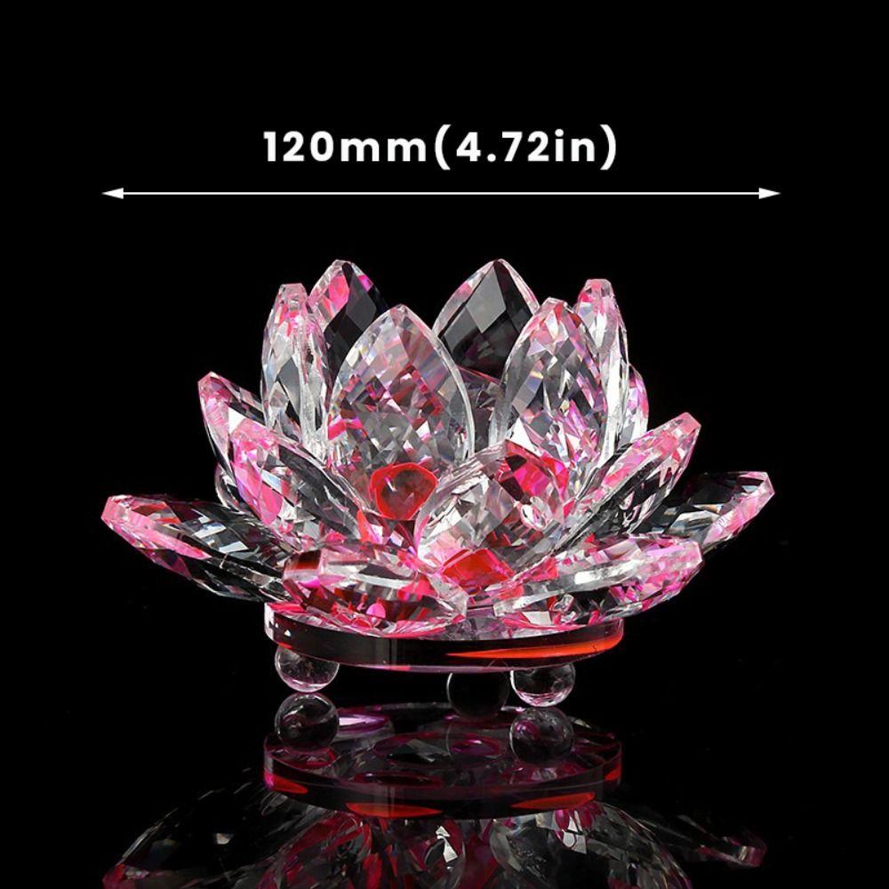 Multi-Color Crystal Lotus Flower Figurine Lotus Flower Decor Lotus Flower Craft Souvenir Gifts