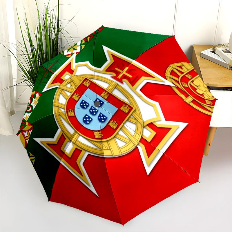 Portuguese Heritage Royal Symbols Folding umbrella durable Suitable for all seasons Three folds light Umbrella
