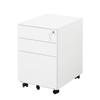 Autumn White Three-Drawer Mobile Steel Cabinet