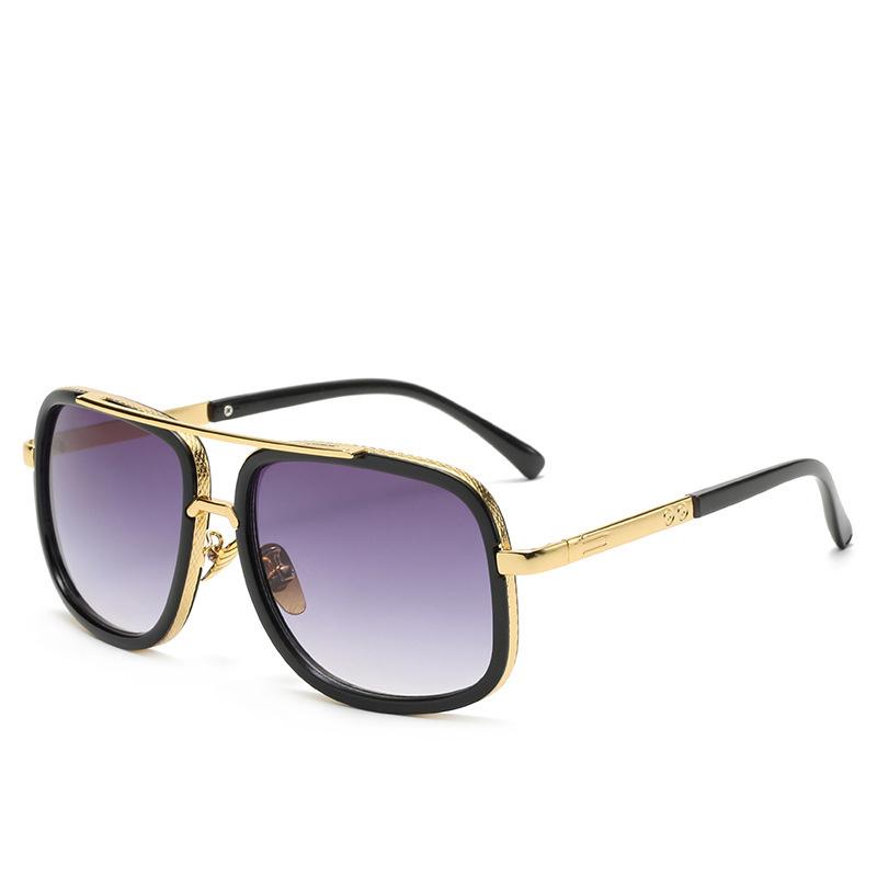 Солнцезащитные очки Fashion Square, винтажные металлические солнцезащитные очки, мужские, для спорта на открытом воздухе, путешествия, солнцезащитный козырек, неполяризованные очки