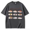 Just Do Eat Funny Cat Meme Graphics T-shirt Men Women Casual Y2K Cotton T-shirt Hip-hop Plus Size Tops Teenagers T-shirts Unisex