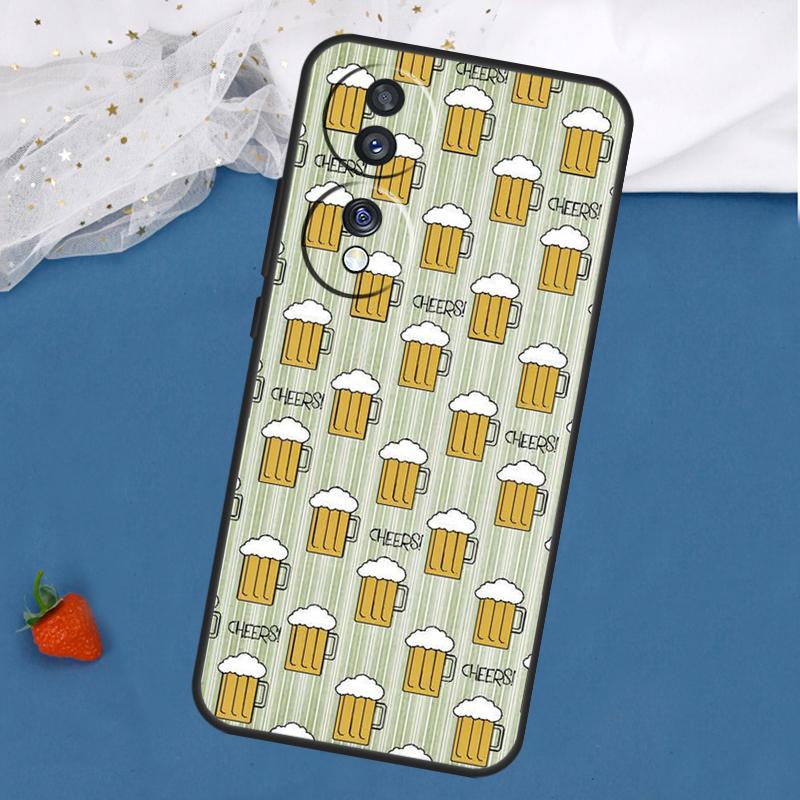 Чехол с узором "Пиво и крендель" для Honor Magic 8 7 5 6 Lite 400 200 Pro 50 70 90 X8c X8b X9a X9b X9c X9d Win RT