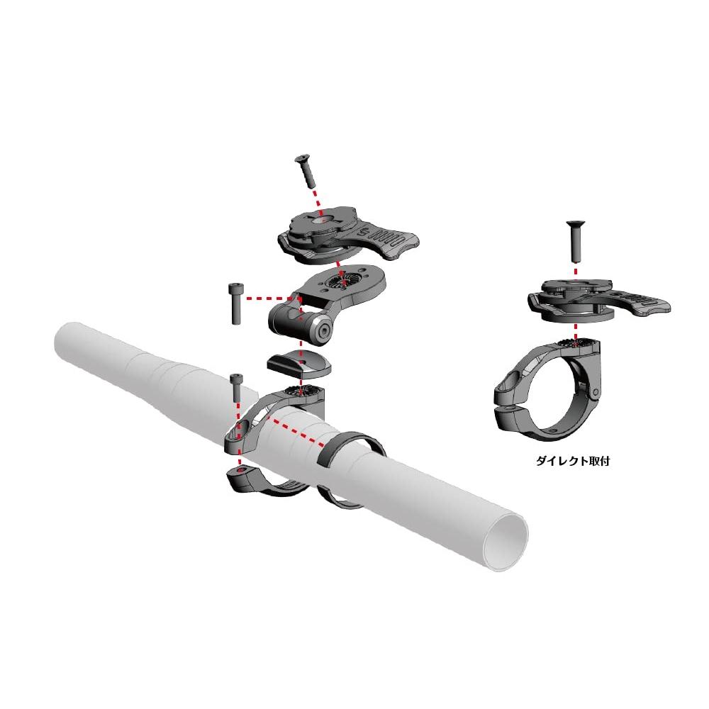 [Rec Mount Plus] Moto Mount 13 Handlebar Mount PRO [R+Moto13] [Только крепление, требуется отдельный специальный чехол] Для 31,8 мм (1,25 дюйма), 28,6 мм (1,12 дюйма