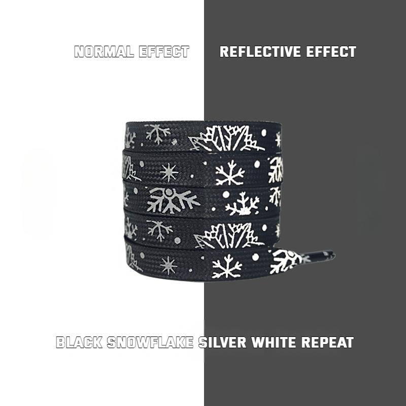 Colorful Reflective Gilding ShoeLaces Cashew Flower Shoelaces for Sneakers Hand-painted Sports Casual Basketball Tennis Shoelace