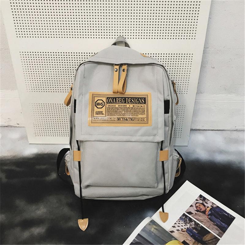 Рюкзак для средней школы, простой школьный рюкзак из хлопка и холста, прочная дорожная сумка для мальчиков и девочек