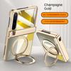 For Huawei Pura X 360° Swivel Alloy Bracket Magnetic & Bracket & Ring 3-in-1 Tempered Glass Film Anti-Drop Phone Case