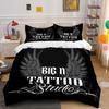 Wings, lettered tattoo text. Bedding sets Duvet cover sets Duvet covers Pillowcases(1*Duvet Cover 2*Pillowcases without duvet insert)