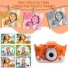 40MP HD Dual Lens Digital Kids Orange Fox Camera, Little Selfie Cameras Toys, Christmas Birthday Gifts For 6-12 Years Boys Girls
