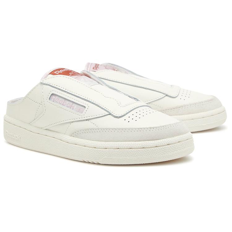 Кроссовки Club C Wmns Reebok без шнурков, мюли 'Chalk', женские GZ5319