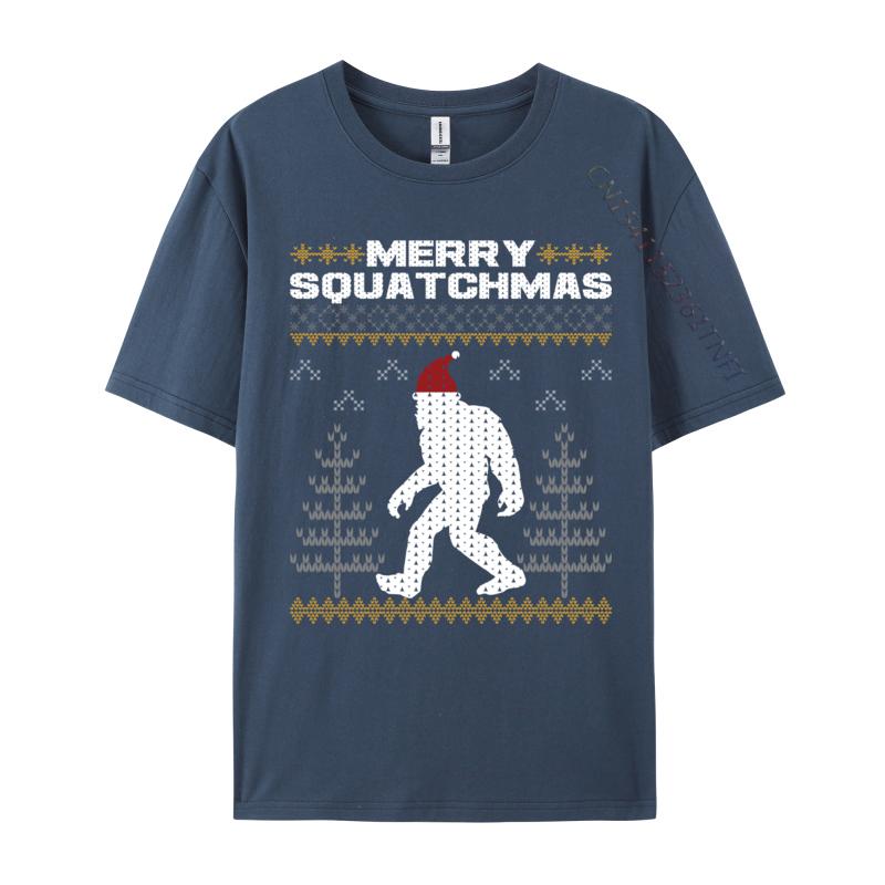 Merry Squatchmas Bigfoot Ugly Christmas Sweater TShirt New Coming Unisex T Shirt All Cotton T Shirt Casual TeeShirt