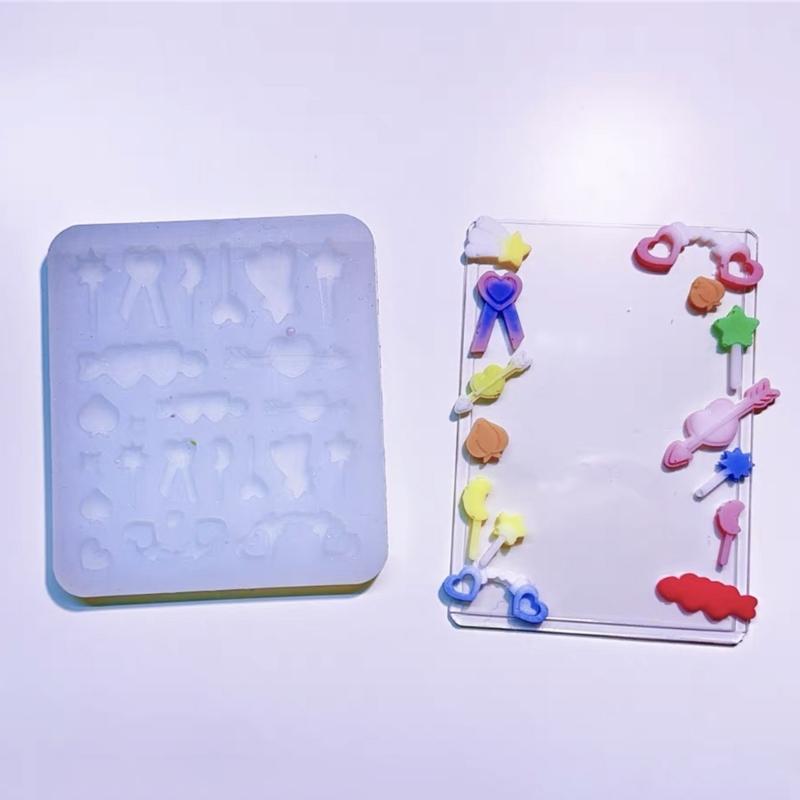 Силиконовая форма для игральных карт, крошечный бантик, звезда, теннисная форма, наполнитель, ремесло, 3D одежда, сделай сам, поделки ручной работы