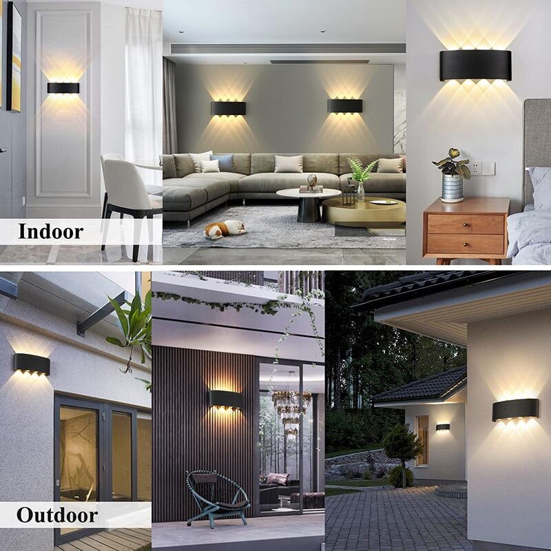 Canmeijia LED Wall Lamps IP65 Outdoor Lighting Waterproof Garden Lights 85-265V Interior Wall Light Aluminum For Balcony Porch Stairs Lamp