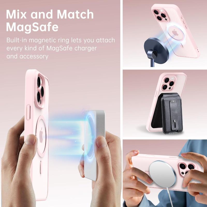 Модный чехол для телефона для iPhone 17 16 15 14 13 12 11 Pro Max Plus 17 Air для Magsafe Прозрачная акриловая магнитная крышка