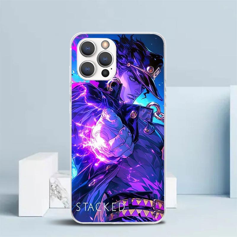 Чехол для телефона JoJo's Bizarre Adventure Kujo Jotaro Для iPhone 16 17 Air 16E 15 14 Plus 13 Mini 12 11 Pro Max 7 8 + SE 2020 Мягкий ТПУ