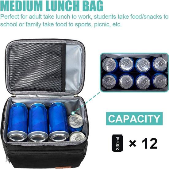 Insulated Lunch Bag for Women Reusable Adjustable Lunch Box with Men Shoulder Strap Leakproof