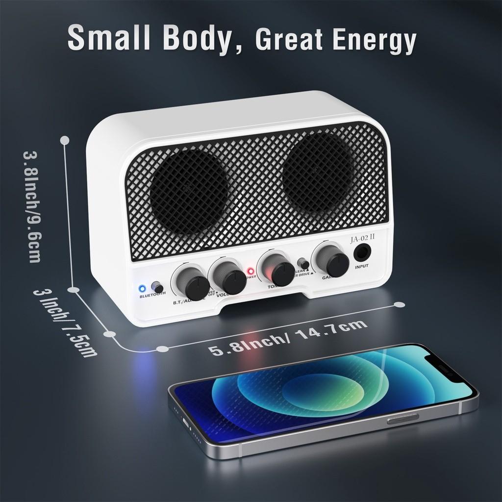 5 В Усилитель для электрогитары, портативный, с эффектами Clean & Overdrive, Bluetooth 5.0, для ежедневных тренировок, мини, перезаряжаемый