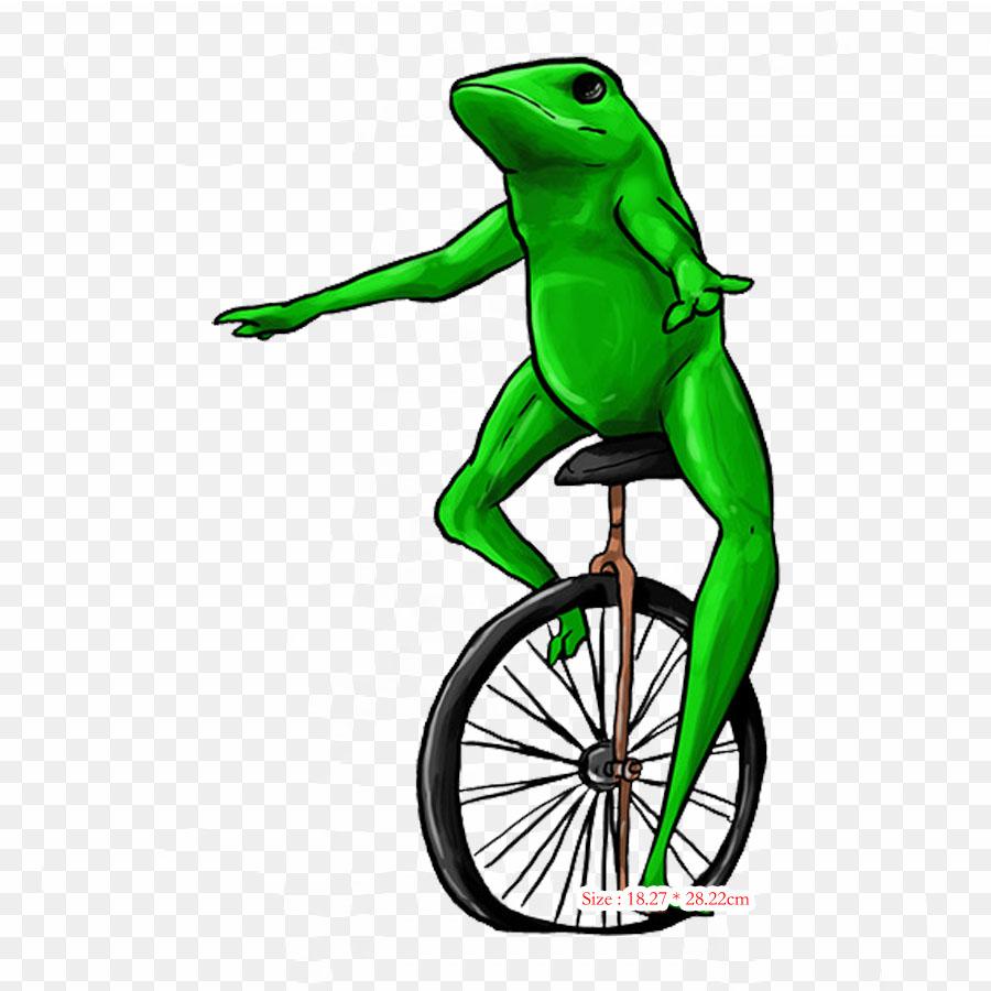 Dat Boi Pepe The Iron On Heat Transfer Printing Vinyl Patches Sticker for Clothes DIY Appliques Washable Patches